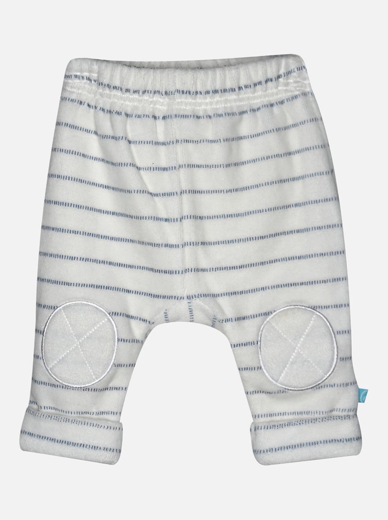 SWEAT + PANTALON VELOURS RASE FATH Bleu - Kiabi