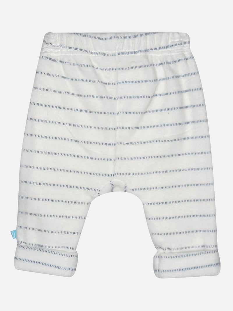 SWEAT + PANTALON VELOURS RASE FATH Bleu - Kiabi