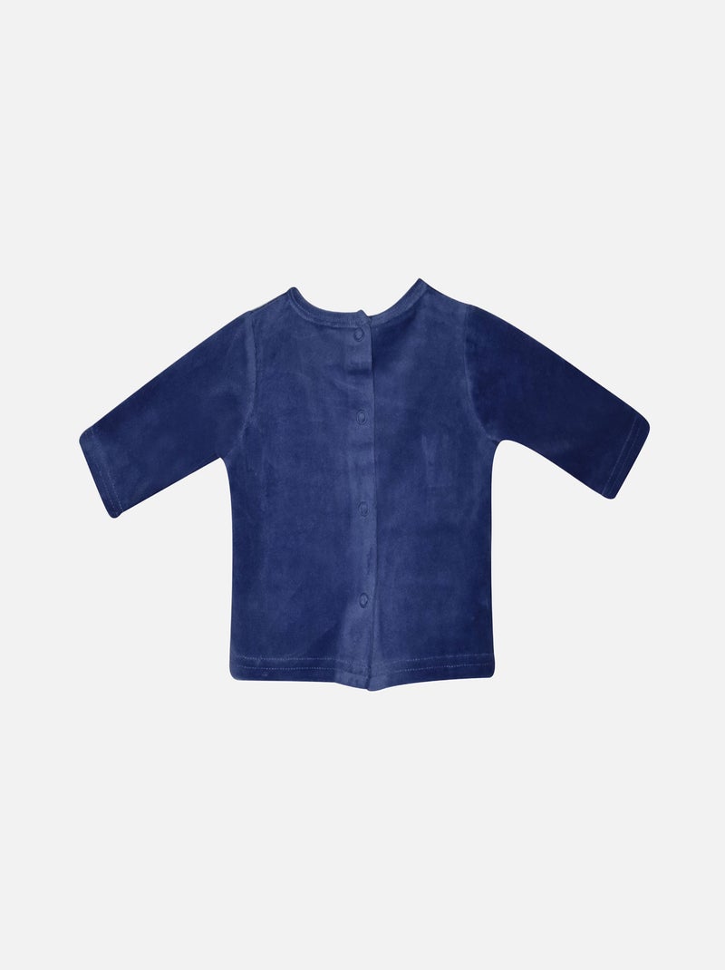 SWEAT + PANTALON VELOURS RASE FATH Bleu - Kiabi