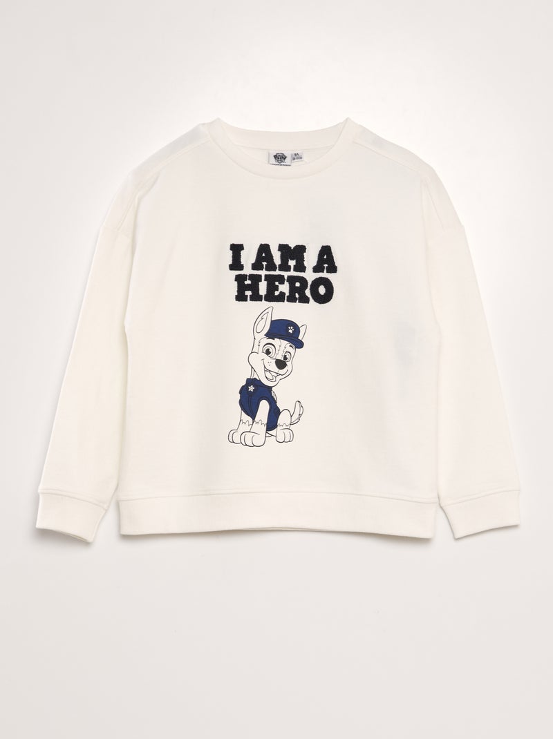 Sweat 'Pat'patrouille' blanc - Kiabi