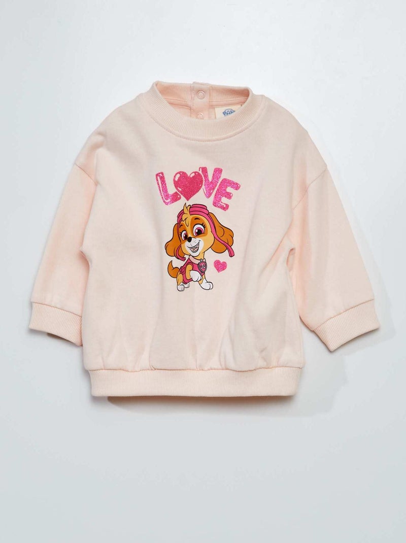 Sweat 'Pat'Patrouille' col rond Rose - Kiabi