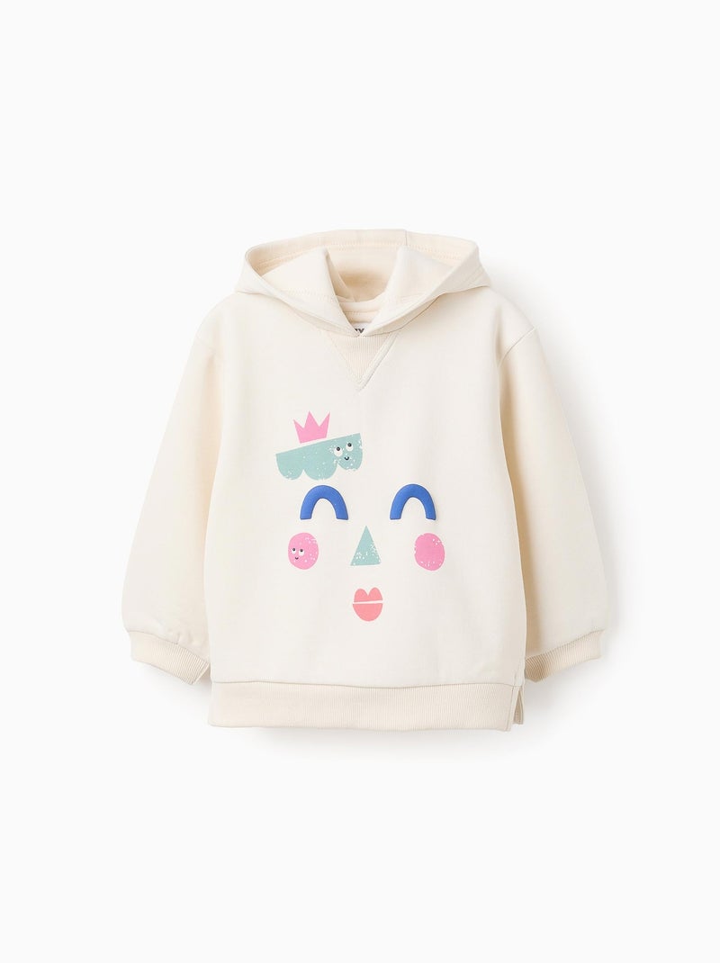 Sweat Peigné avec Capuche Blanc - Kiabi