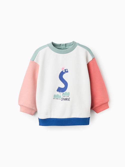 Sweat peigné avec Color Block - Kiabi
