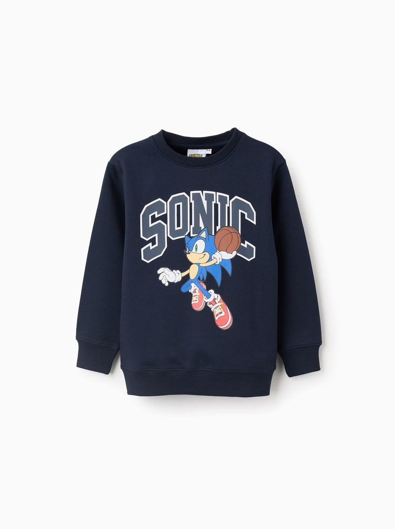 Sweat Peigné Sonic Bleu foncé - Kiabi