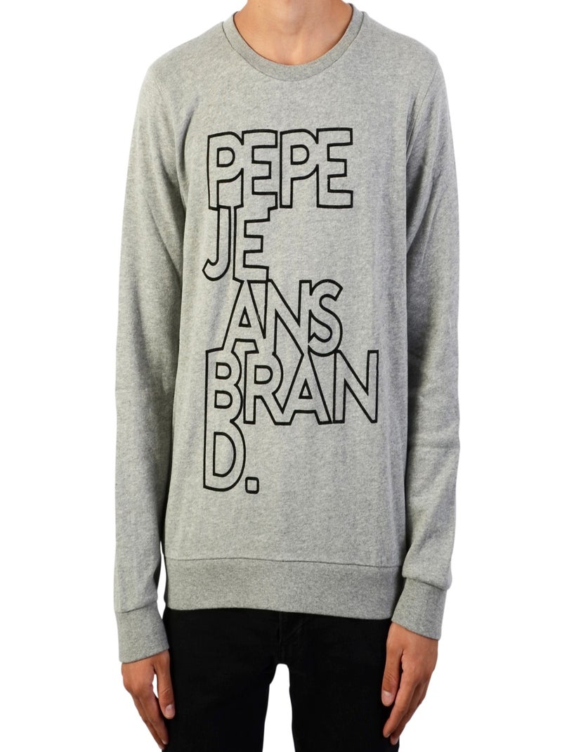 Sweat Pepe Jeans Enfant Liam Jr Gris clair - Kiabi