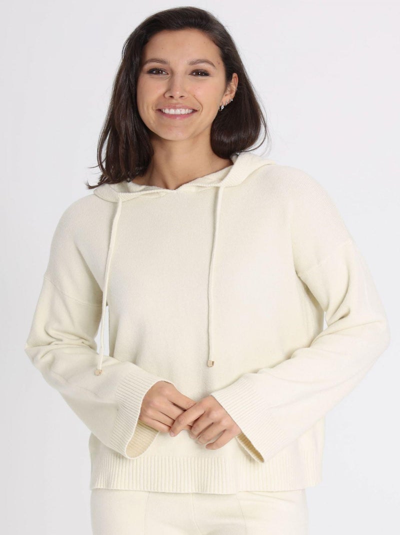Sweat Petra  Avec Col Capuche | Gerard Pasquier Ecru - Kiabi