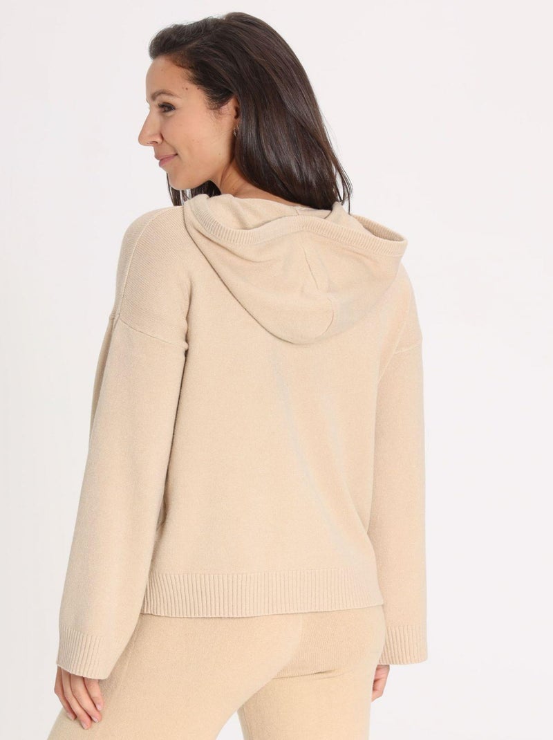 Sweat PETRA Camel Sweat capuche Camel - Kiabi