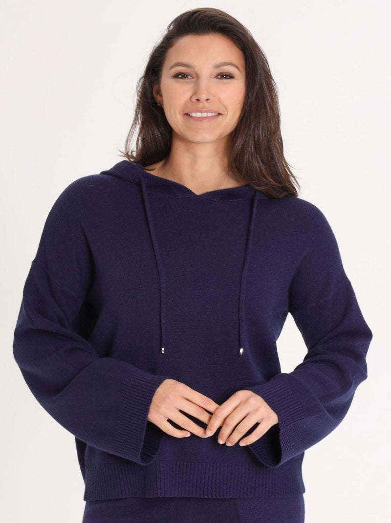 Sweat Petra Navy Avec Col Capuche | Gerard Pasquier Bleu marine - Kiabi