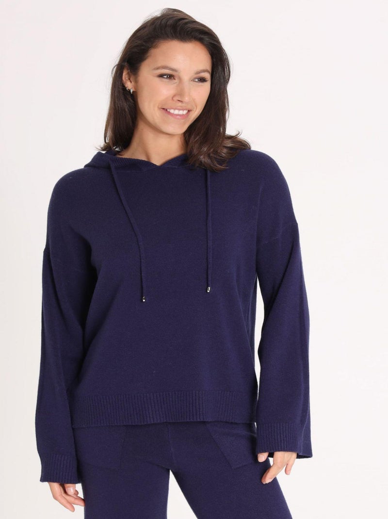 Sweat Petra Navy Avec Col Capuche | Gerard Pasquier Bleu marine - Kiabi