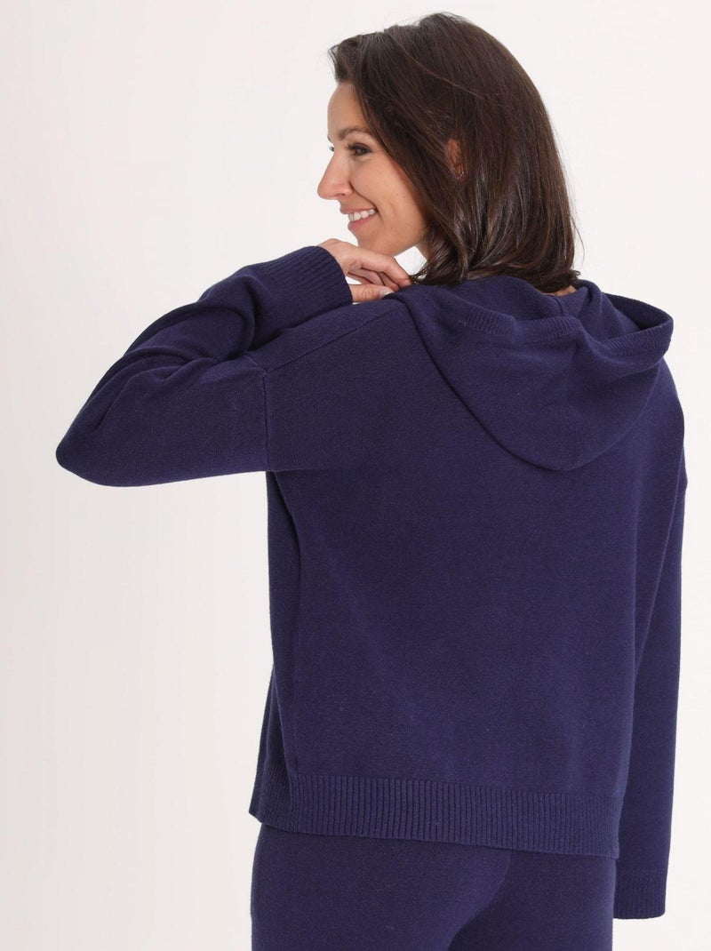 Sweat Petra Navy Avec Col Capuche | Gerard Pasquier Bleu marine - Kiabi