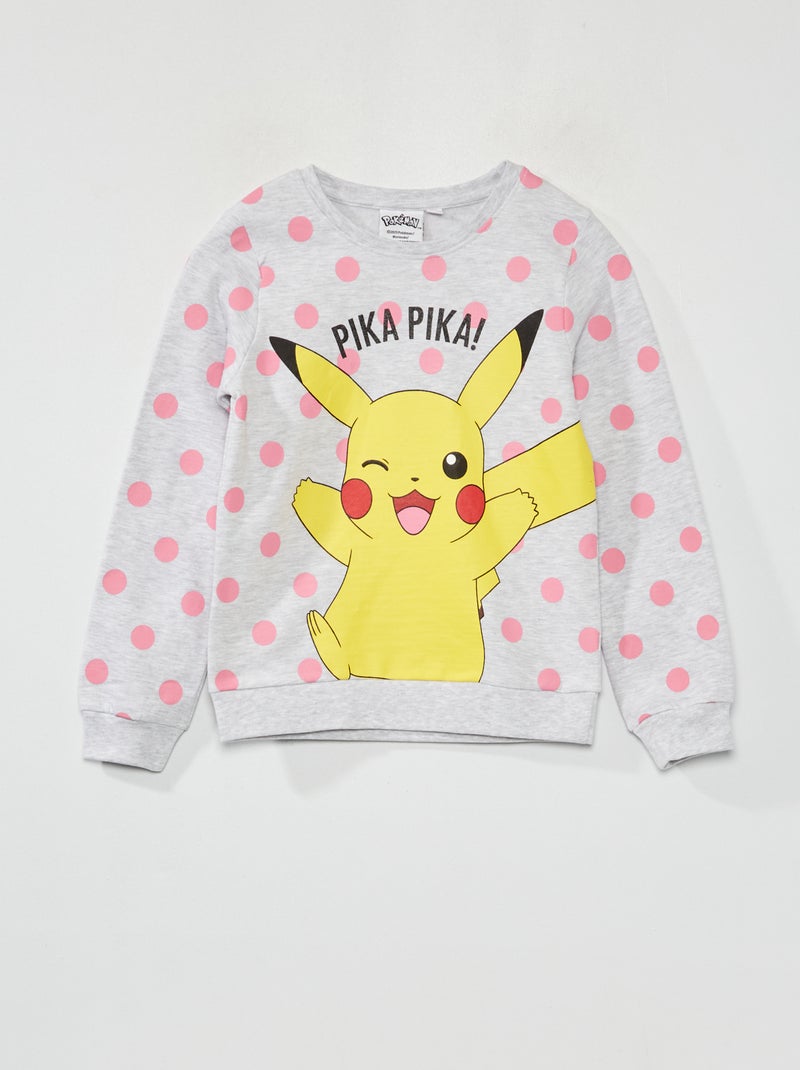 Sweat 'Pikachu' Gris - Kiabi