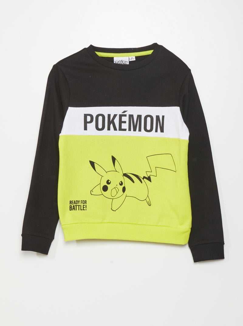Sweat 'Pikachu' noir/jaune - Kiabi