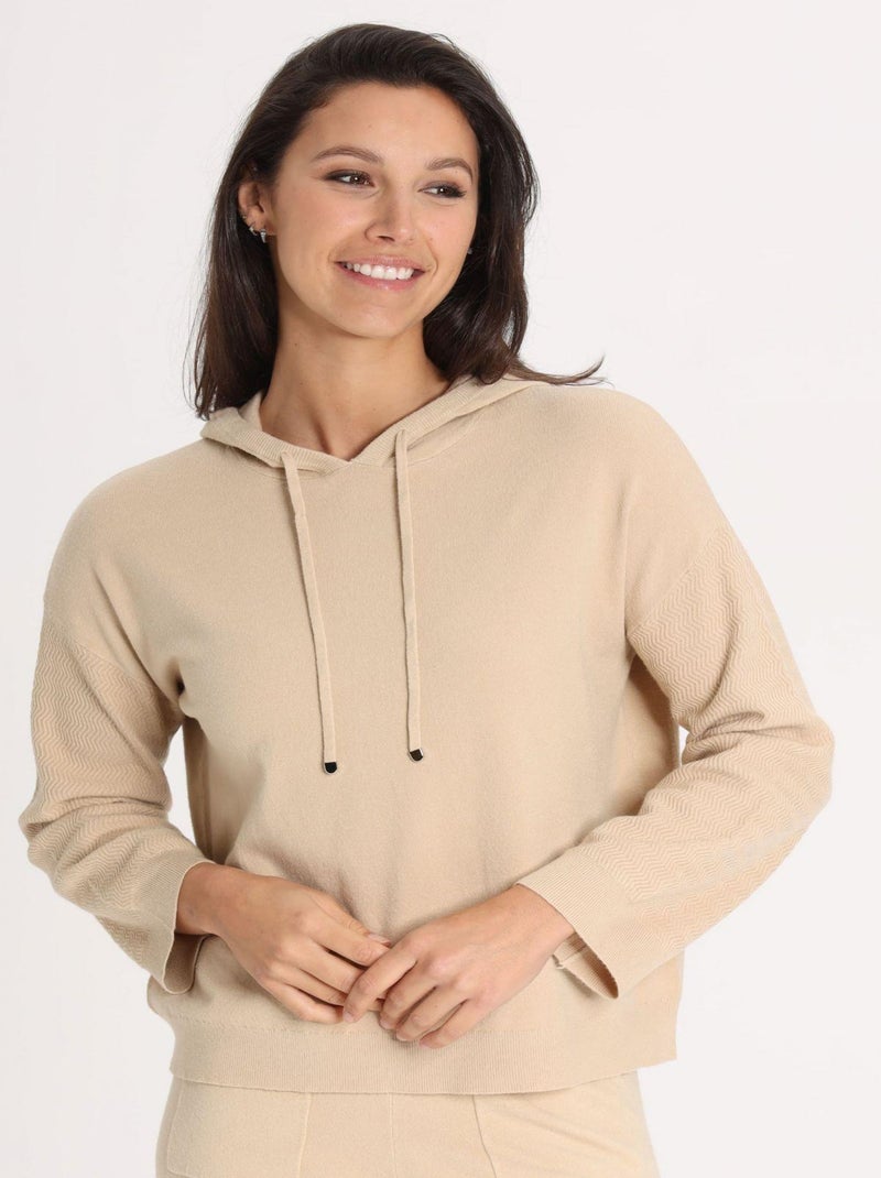 Sweat PIPER Camel Sweat capuche Camel - Kiabi