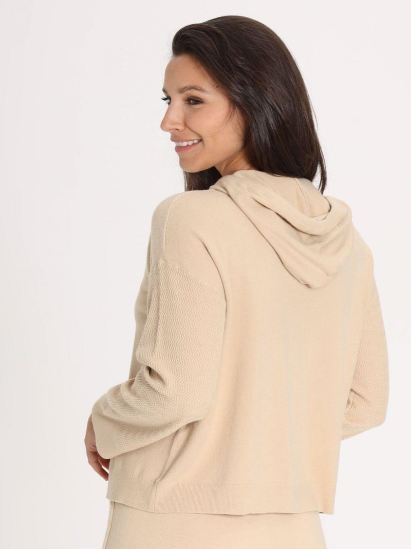 Sweat PIPER Camel Sweat capuche Camel - Kiabi