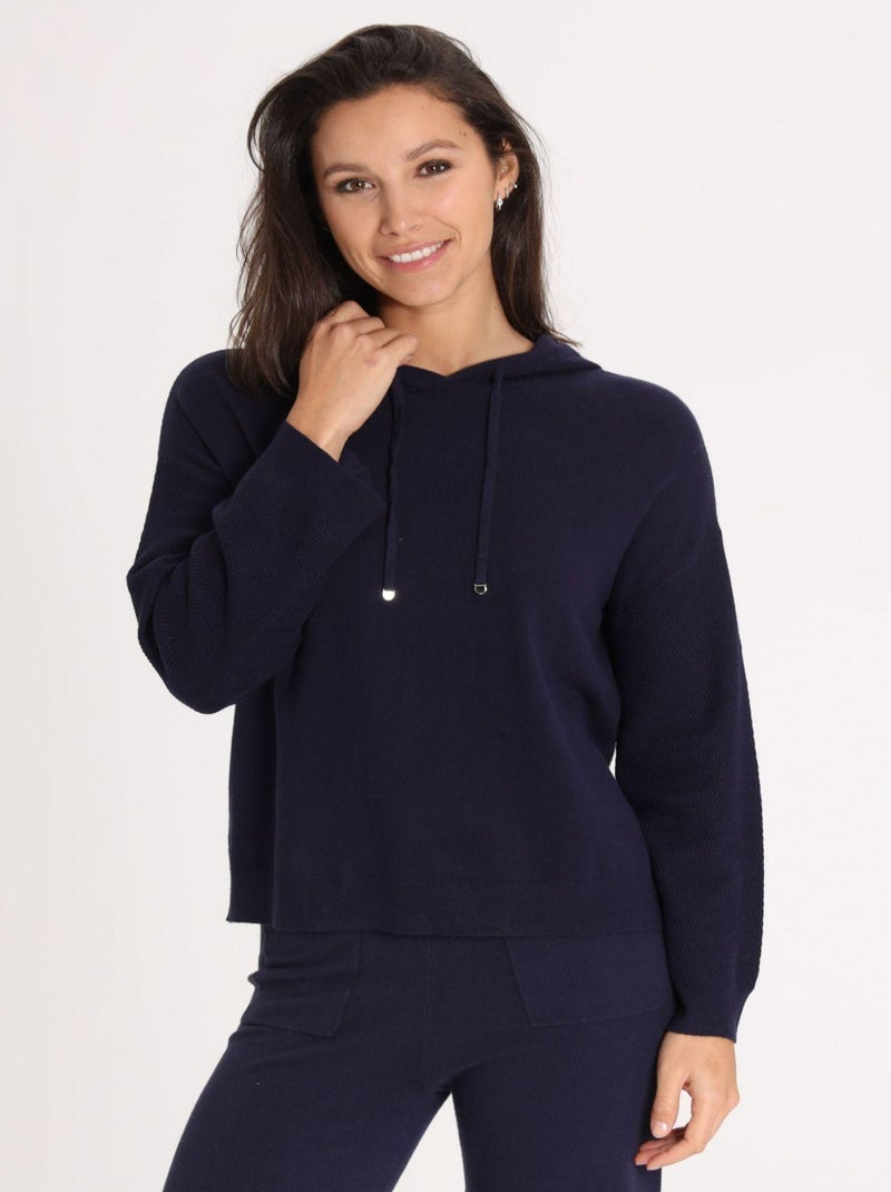 Sweat PIPER Navy Sweat capuche Bleu marine - Kiabi