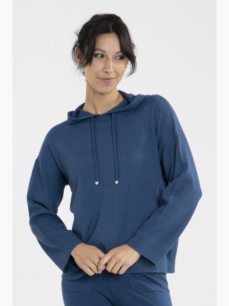 Sweat Piper2  Avec Col Capuche | Gerard Pasquier Bleu canard - Kiabi