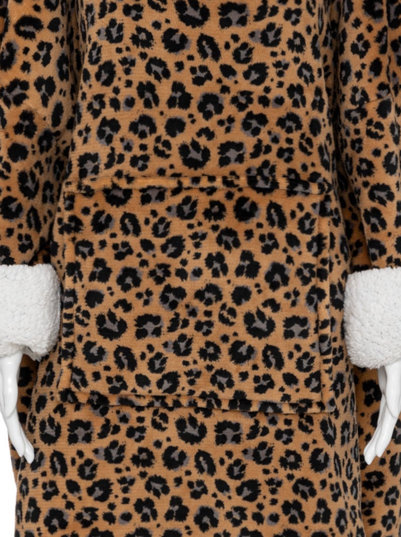 Sweat plaid à capuche Beige - Kiabi