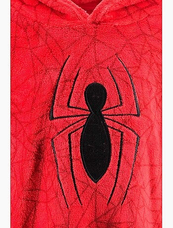 Sweat plaid à capuche garçon spiderman - licence officielle
