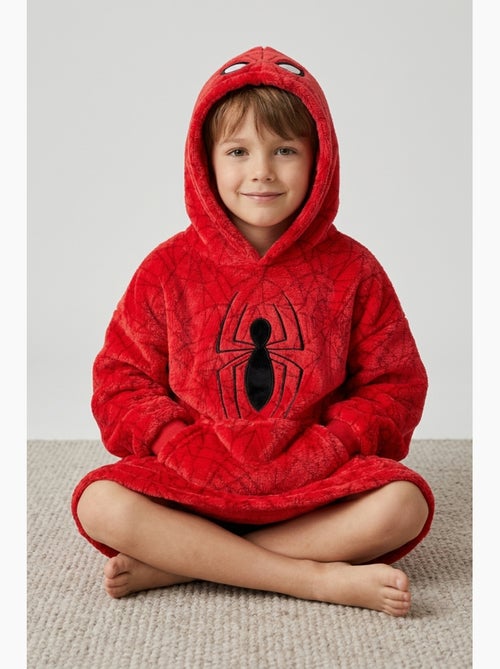 Sweat plaid à capuche   garçon spiderman - licence officielle - Kiabi