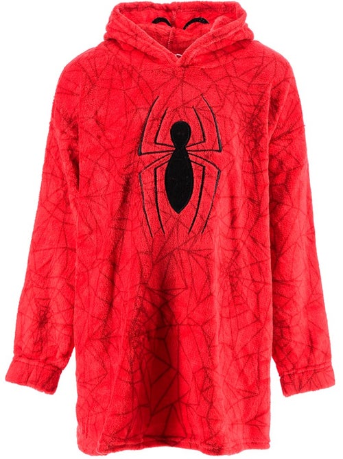 Sweat plaid à capuche   garçon spiderman - licence officielle - Kiabi