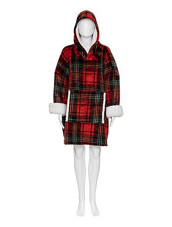 Sweat plaid à capuche