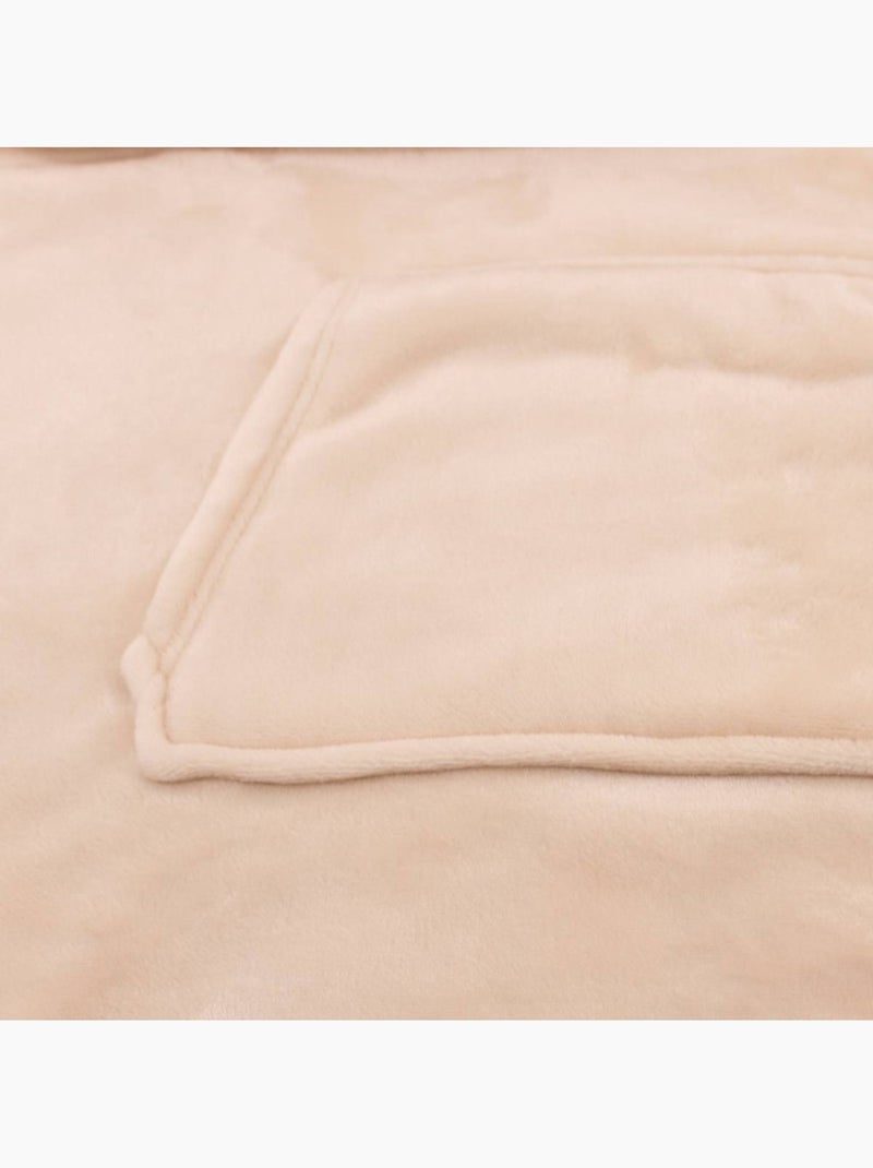 Sweat plaid ultra doux avec poche Beige - Kiabi