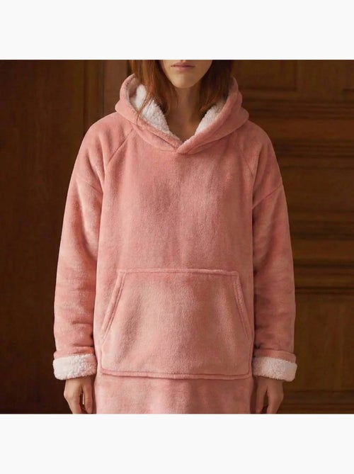 Sweat plaid ultra doux avec poche - Kiabi