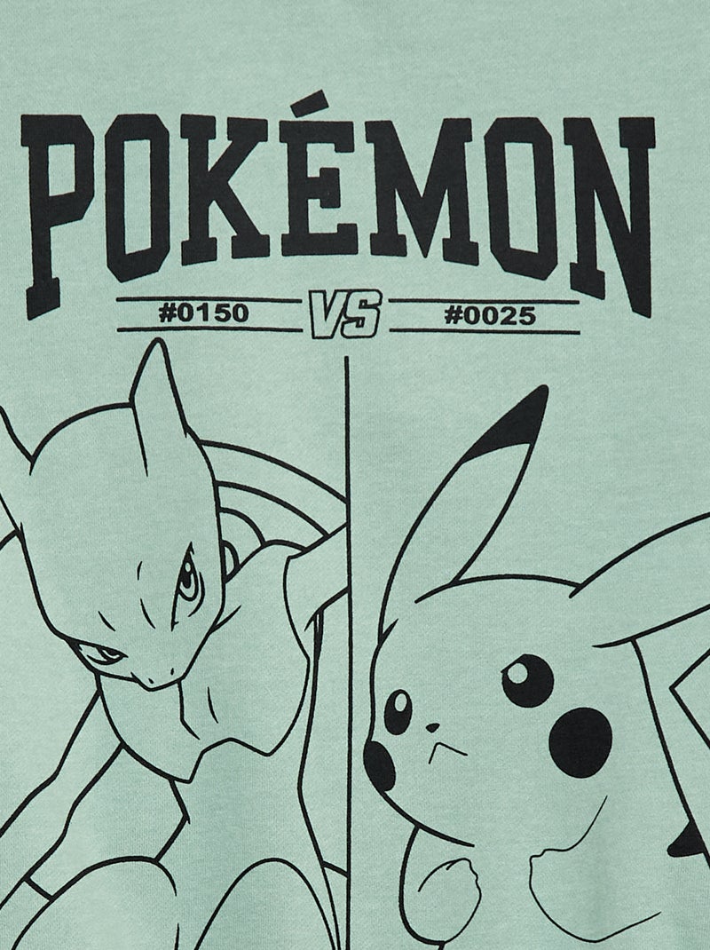 Sweat 'Pokémon' à col rond Vert - Kiabi