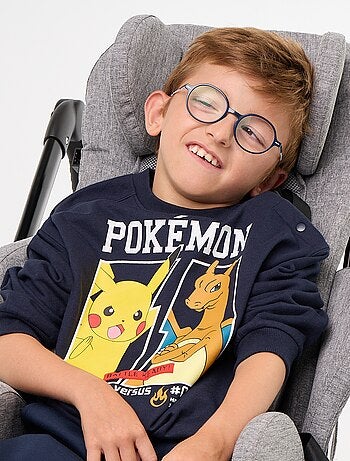 Sweat 'Pokémon' 'Pikachu' & 'Dracofeu' à col rond