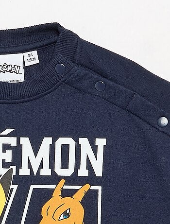 Sweat 'Pokémon' 'Pikachu' & 'Dracofeu' à col rond