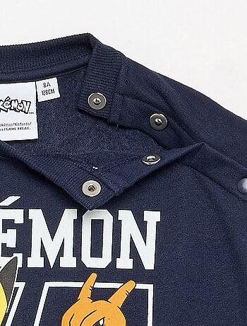 Sweat 'Pokémon' 'Pikachu' & 'Dracofeu' à col rond