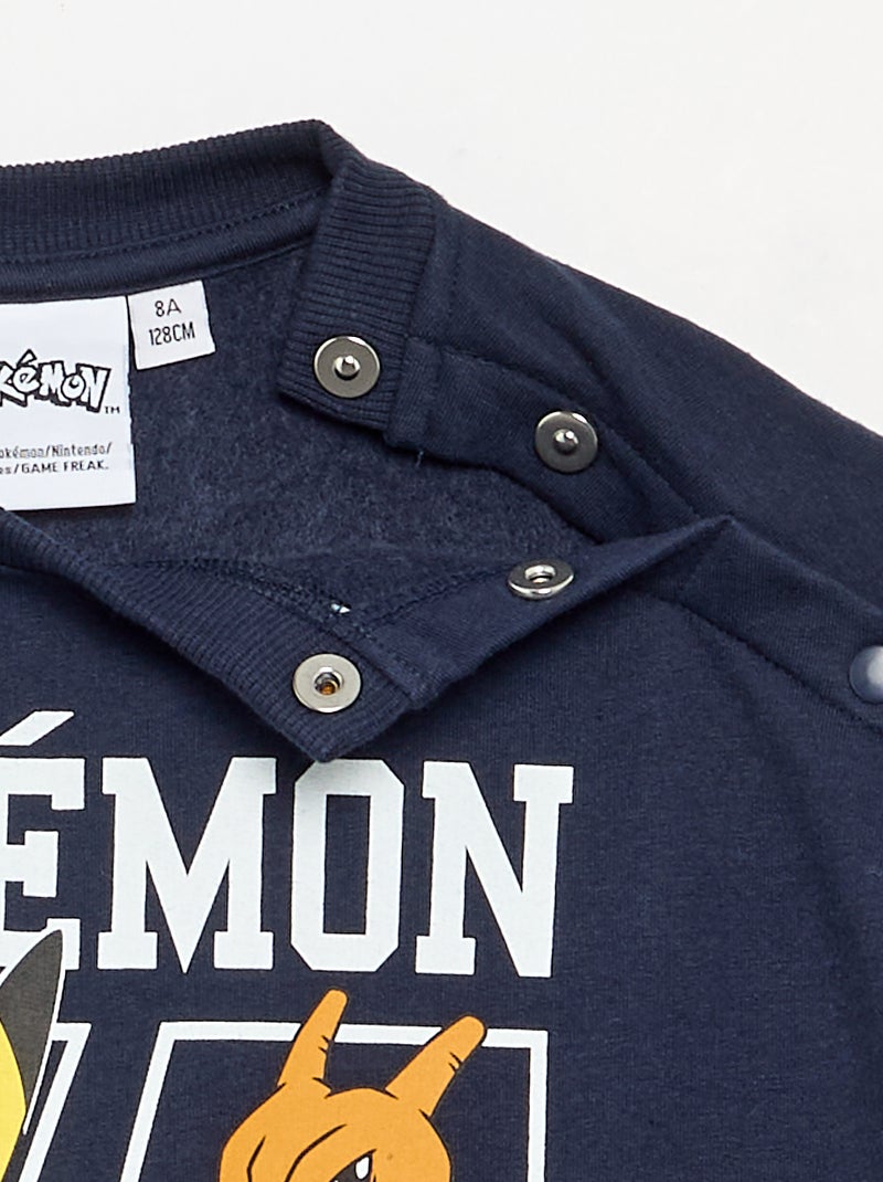 Sweat 'Pokémon' 'Pikachu' & 'Dracofeu' à col rond Bleu - Kiabi