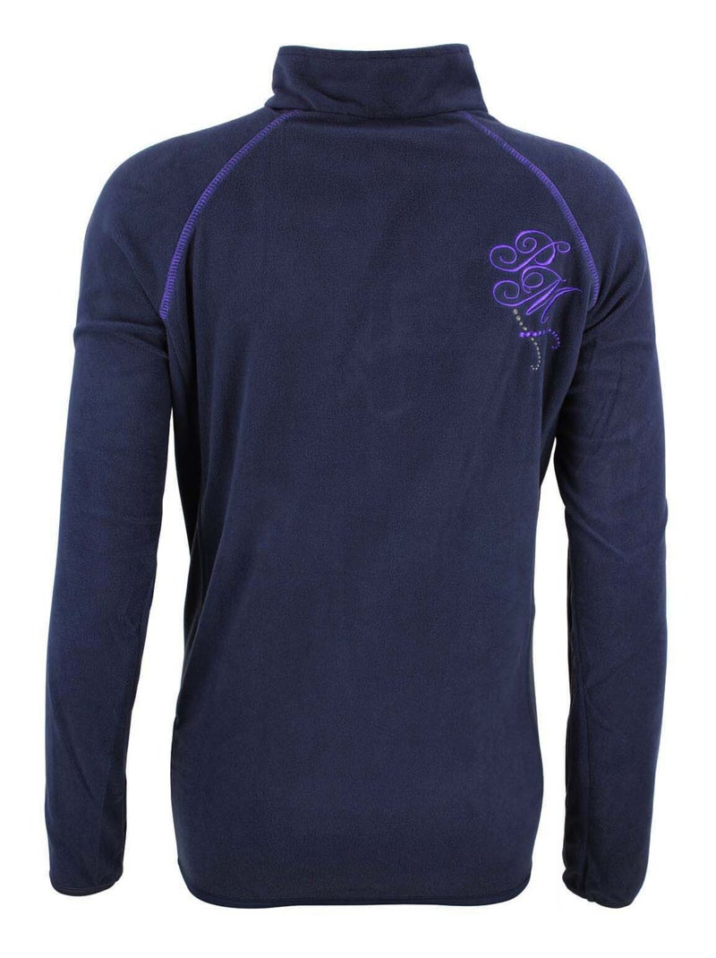 Sweat polaire 1/2 zip   AFINE - PEAK MOUNTAIN Bleu marine - Kiabi