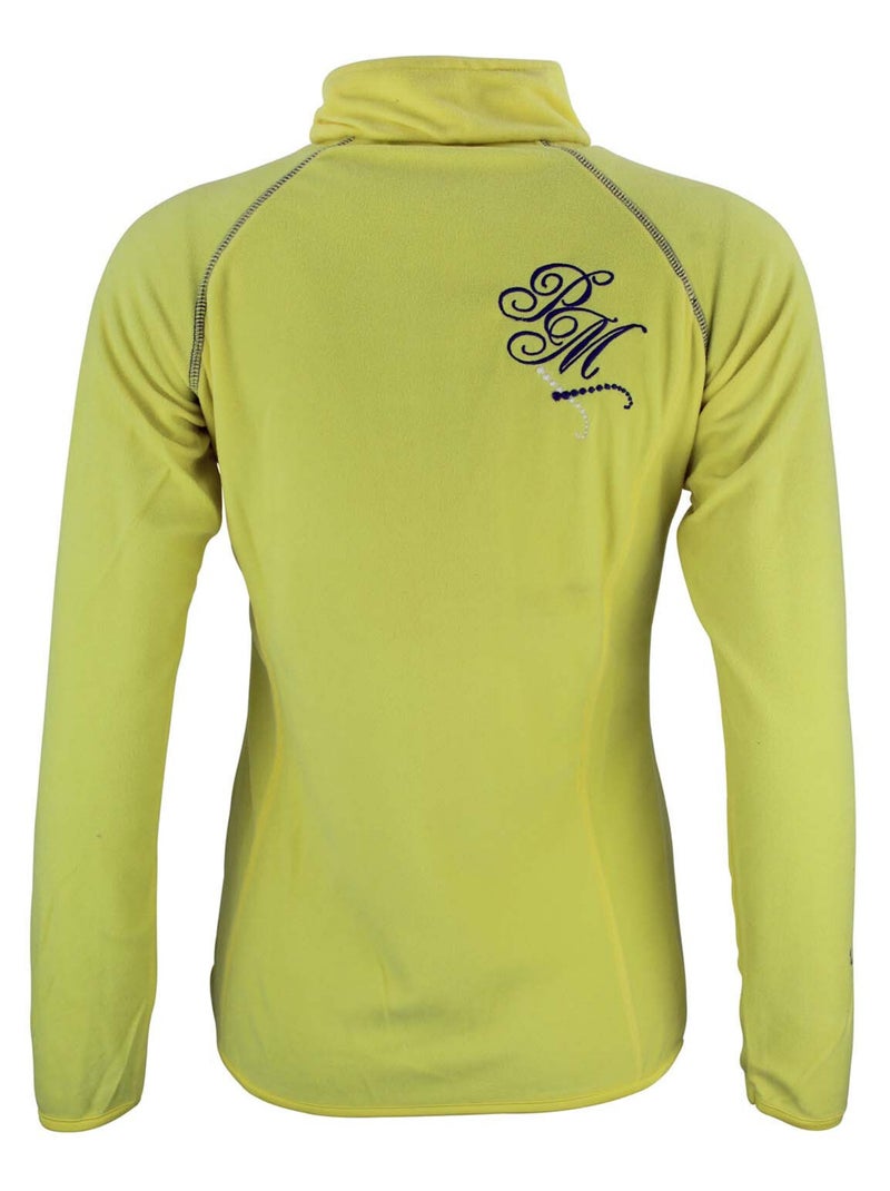 Sweat polaire 1/2 zip   AFINE - PEAK MOUNTAIN Jaune - Kiabi