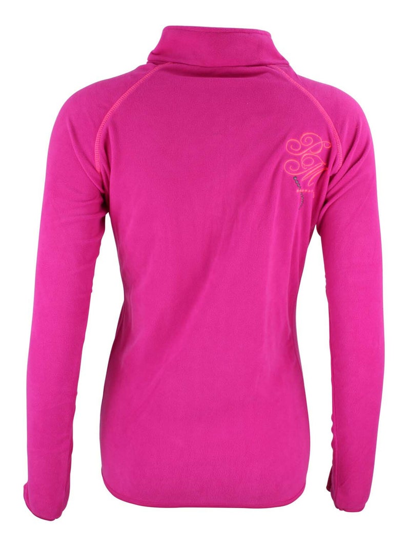 Sweat polaire 1/2 zip   AFINE - PEAK MOUNTAIN Rose fushia - Kiabi