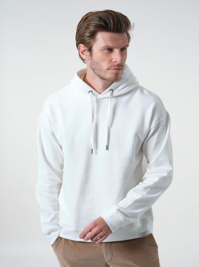 Sweat polaire à capuche uni 'Deeluxe' Blanc - Kiabi