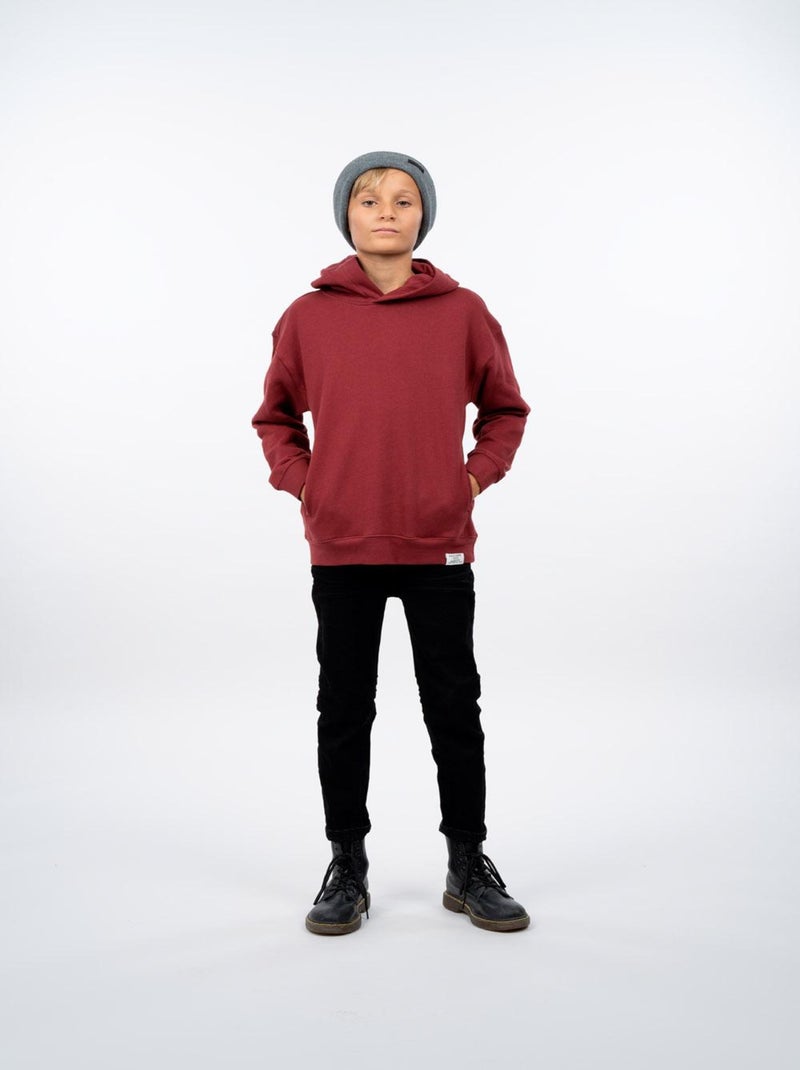 Sweat polaire à capuche uni 'Deeluxe' Bordeaux - Kiabi