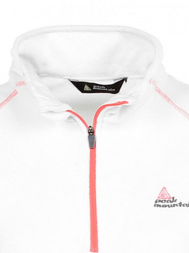 Sweat polaire   AFINE - PEAK MOUNTAIN Blanc - Kiabi