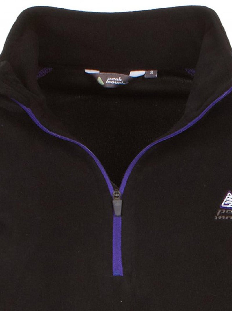 Sweat polaire   AFINE - PEAK MOUNTAIN Noir Noir - Kiabi
