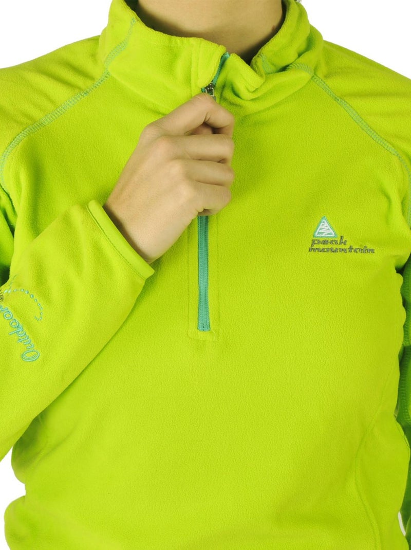 Sweat polaire   AFINE - PEAK MOUNTAIN Vert - Kiabi