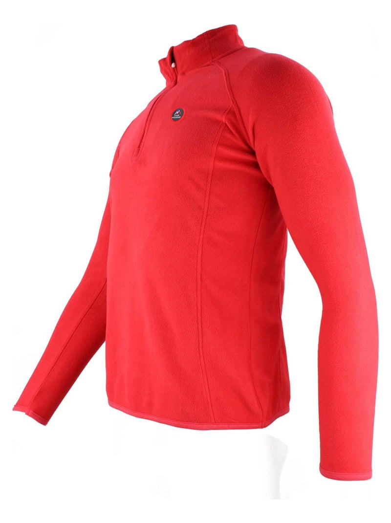 Sweat polaire   CAFINOR - PEAK MOUNTAIN Rouge - Kiabi