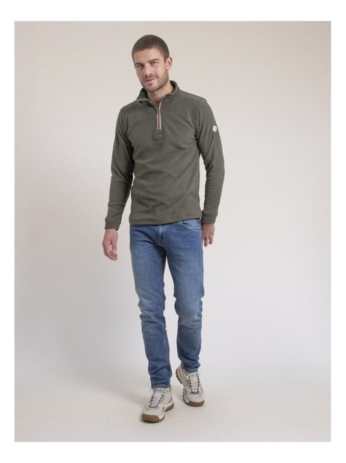 Sweat polaire col camionneur WATOM - Kiabi