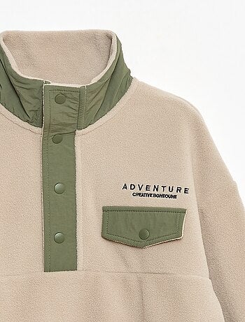 Sweat polaire col montant