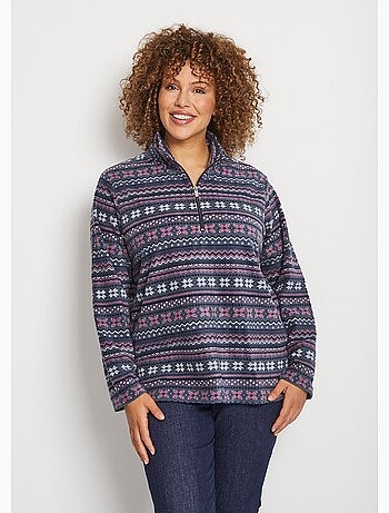 Sweat polaire col montant zippé - Afibel