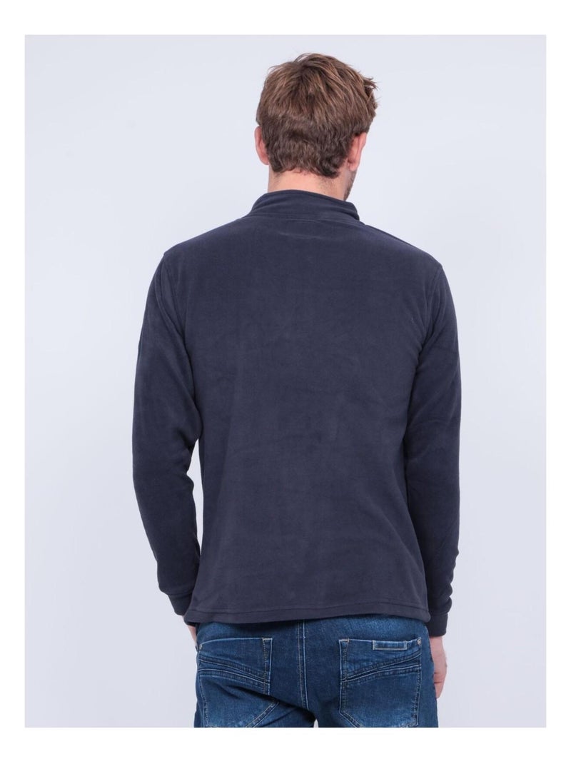 Sweat polaire col montant zippé ZATOLO Gris foncé - Kiabi