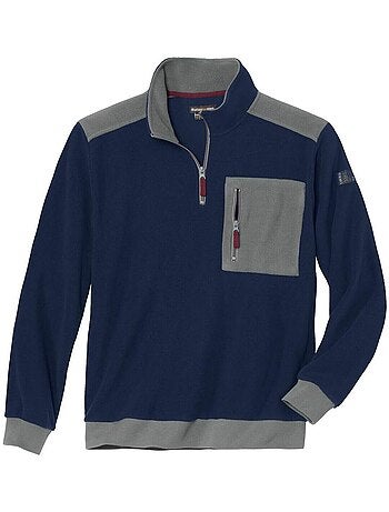 Sweat Polaire Col Zippé Outdoor - ATLAS FOR MEN