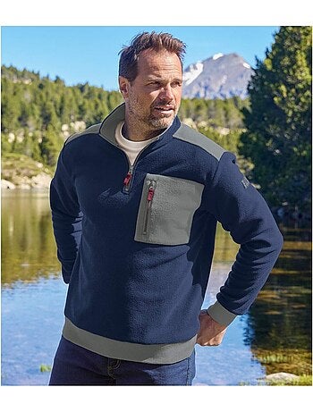 Sweat Polaire Col Zippé Outdoor - ATLAS FOR MEN