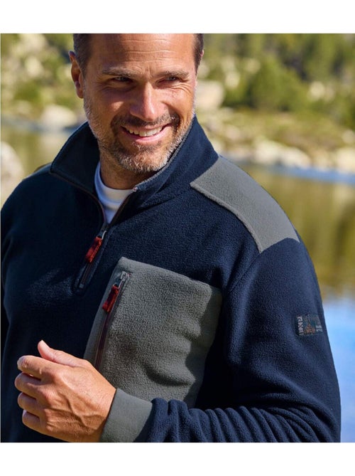 Sweat Polaire Col Zippé Outdoor   - ATLAS FOR MEN - Kiabi