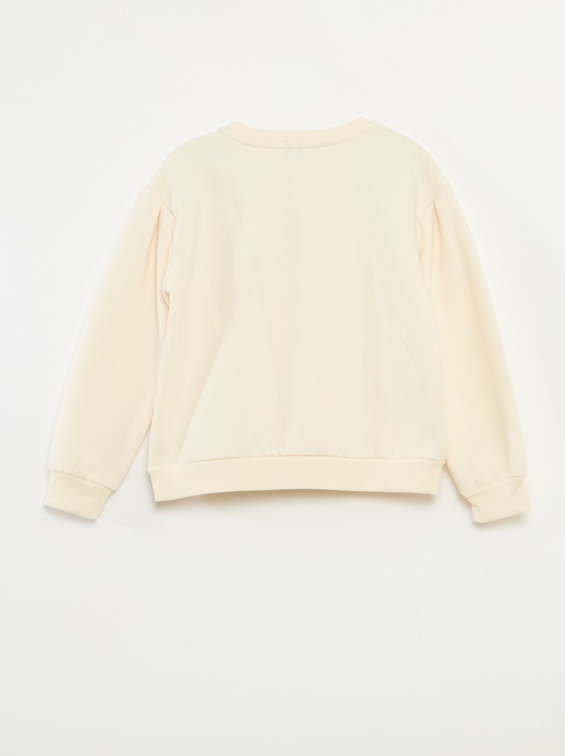 Sweat polaire fantaisie Beige - Kiabi