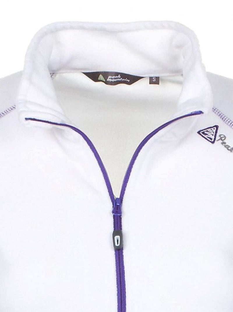 Sweat polaire fille GAFONE - PEAK MOUNTAIN Blanc - Kiabi